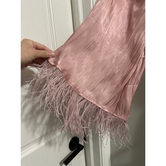 O.p.t. Mardilono Wrap Dress In Pink size XS MISSING TASSELS - Picture 5 of 11